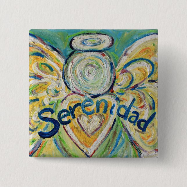 Pendant de estaca de estera de botón de serenidad  (Anverso)