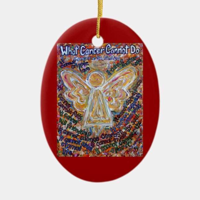 Pendante de ornamento de ángel de cáncer del suroe (Frente)