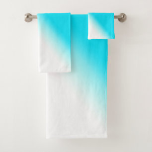 Pendiente abstracta blanca azul de neón moderna