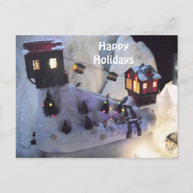 Pendiente de esquí de la tarjeta postal (Anverso)