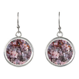 Pendientes Árbol de ciruela de cerezo rosa
