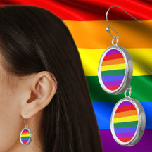 Bandera del Orgullo Iris LGBT Ganancia De Plata-Pl