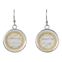 Pendientes de Anillo de Boda Personalizables con N