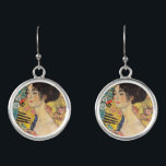 Pendientes Gustav Klimt - Dama de fans<br><div class="desc">Dama con ventilador - Gustav Klimt,  Óleo sobre lienzo,  1917-1918</div>