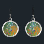 Pendientes Gustav Klimt - Jardín de flores<br><div class="desc">Jardín de flores - Gustav Klimt en 1905-1907</div>