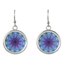 Lavender Starburst Mandala Earrings