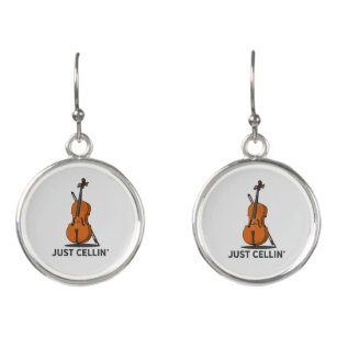 Pendientes Músico de Just Cellin Cello Fiddle