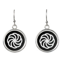 Símbolo de eternidad armenio blanco sobre negro