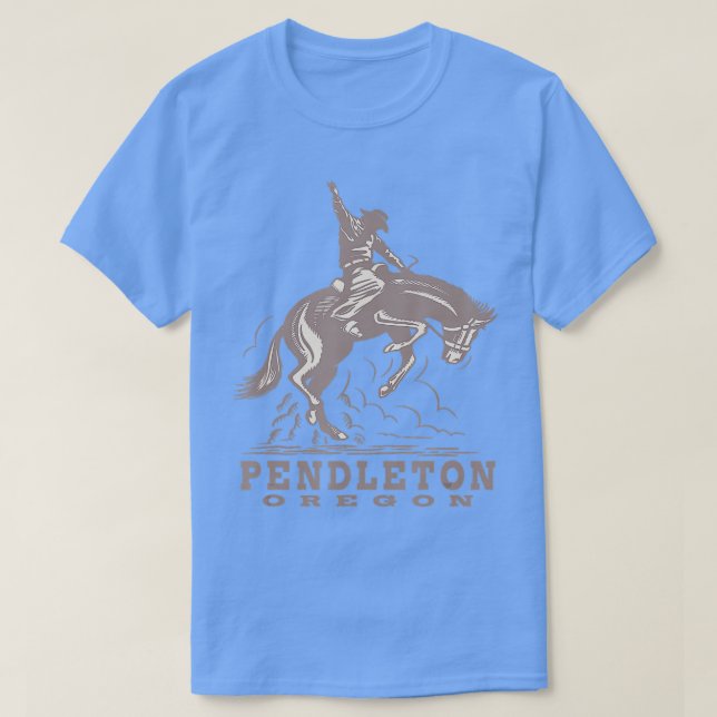 Pendleton Oregon - Rodeo - Cowboy - Camiseta para  (Diseño del anverso)