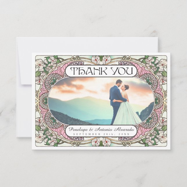 PENELOPE 01 A - Tarjetas de agradecimiento Boda (Anverso)