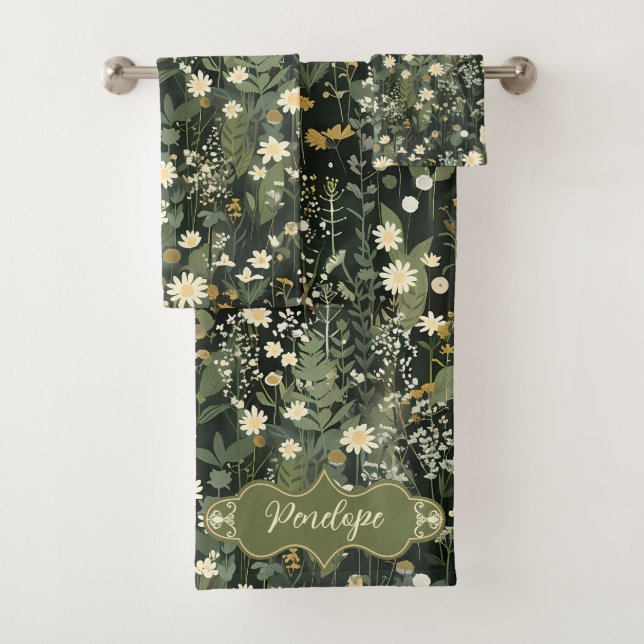 Penelope Dark Daisy Floral (In situ)