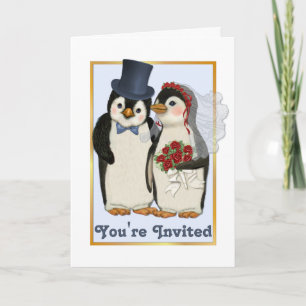 Penguin Boda - Tarjeta invitada