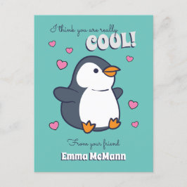Penguin Cute Kids Personalizado de postales de San
