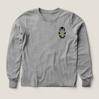 Penguin illustration holding customizable sign