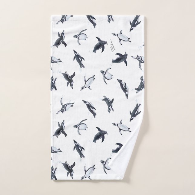 Penguin Squadron | Ocean Art Design (Toalla de mano)
