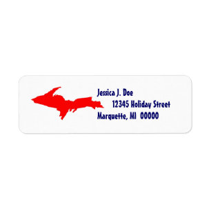 Península superior Michigan ENCIMA de la etiqueta