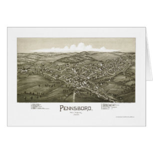 Pennsboro, mapa panorámico de WV - 1899