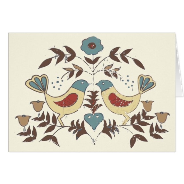 Pennsylvania Dutch Amish Hex Rótulo Bird Americana (Anverso (Horizontal))