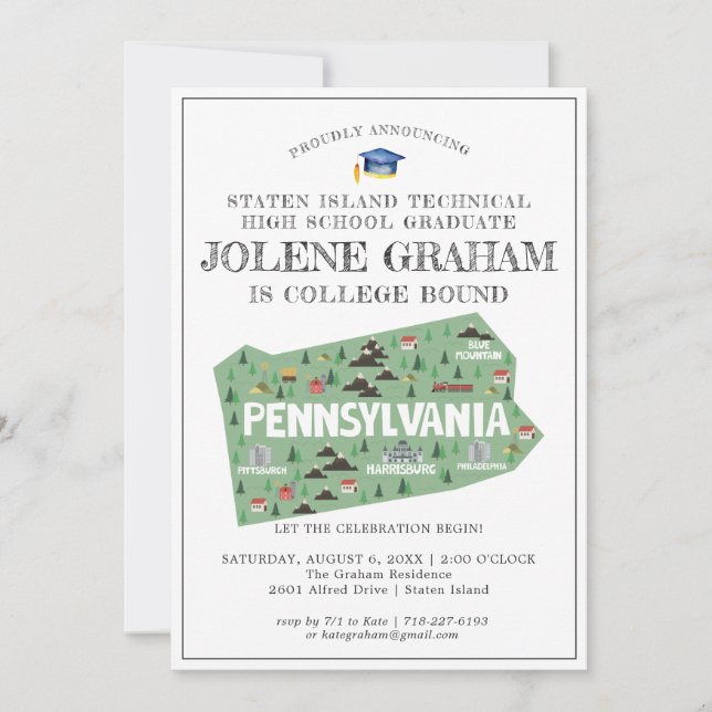 Pennsylvania | Partido de Graduación Vinculado a l (Anverso)
