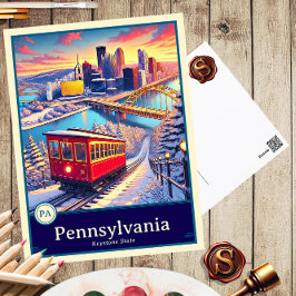 Pennsylvania | Postal con cubierta de estilo anime