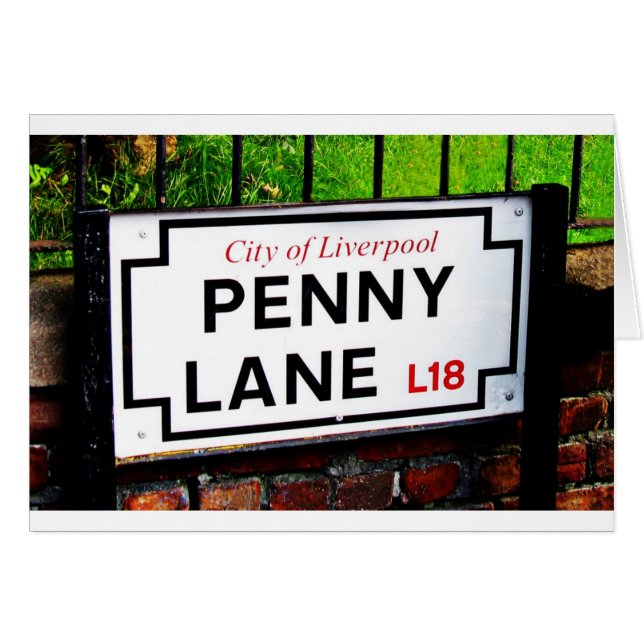 penny lane Liverpool England sign (Anverso (Horizontal))