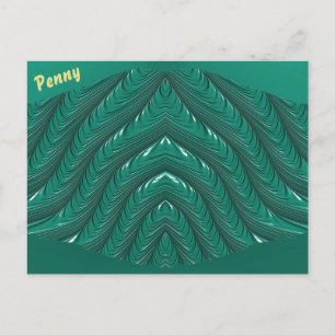 PENNY ~ Zany verde brillante de postal 3D