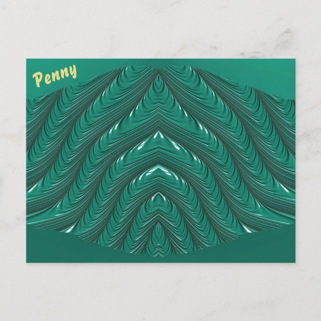 PENNY ~ Zany verde brillante de postal 3D (Anverso)