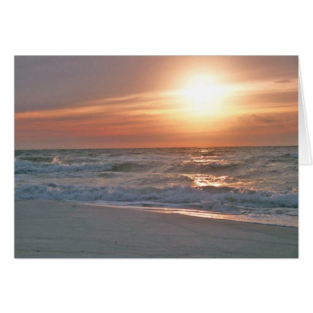 Pensacola Beach Sunrise Card (Anverso (Horizontal))