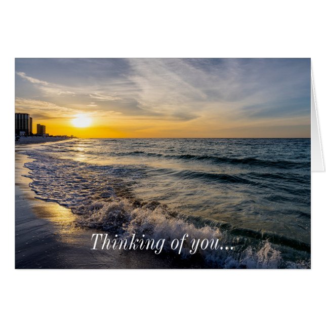 Pensacola Esplashashing Waves Sunrise Pensando En  (Anverso (Horizontal))