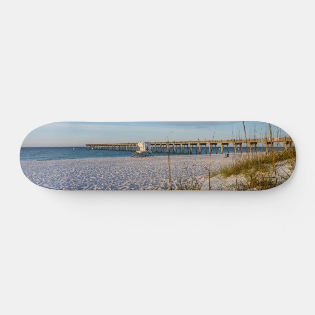 Pensacola Sand Dunes Pier Morning Skateboard (Horz)