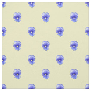 Pensamiento Azul sobre Amarillo - Tela