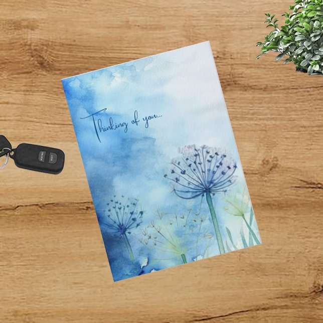 Pensamiento de acuarela de la tarjeta (Subido por el creador)