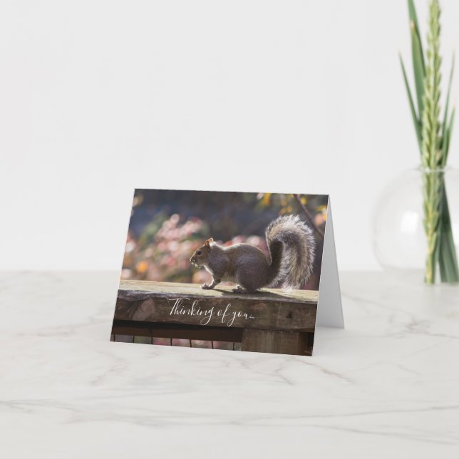 Pensamiento De La Ardilla Brillante En Tu Tarjeta (Anverso)