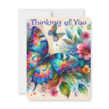 Pensamiento de la mariposa en tu tarjeta personali