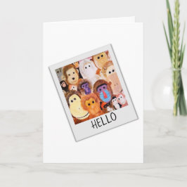 Pensamiento de los monos en tu tarjeta de felicita