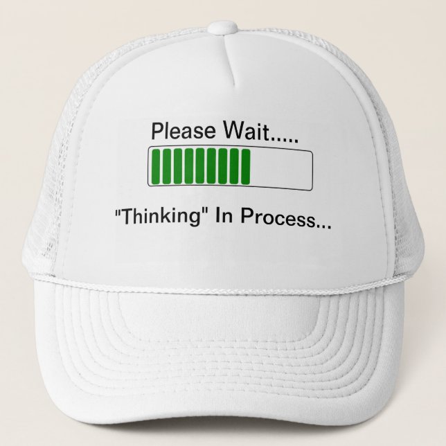 Pensamiento en gorra divertido de proceso de la (Anverso)