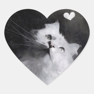 Pensamiento en usted con los pegatinas del corazó