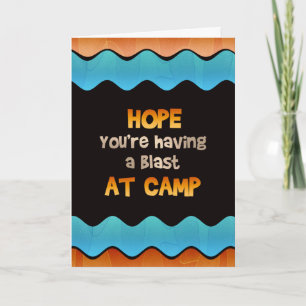 Pensamiento en usted en la tarjeta del campamento