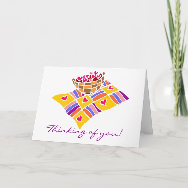 Pensamiento en usted - tarjeta de felicitación (Anverso)