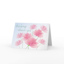 Pensamiento en usted - tarjeta de felicitación