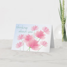 Pensamiento en usted - tarjeta de felicitación