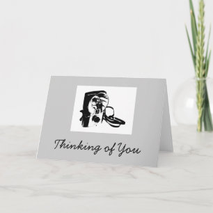 Pensamiento en usted tarjeta de felicitación con