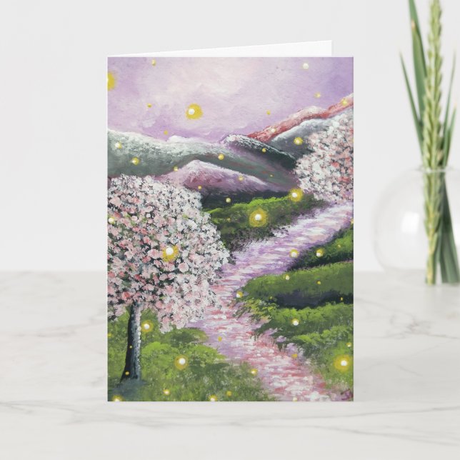 Pensamiento en usted tarjeta de felicitación del (Anverso)