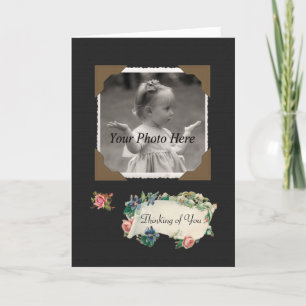 Pensamiento en usted tarjeta de la foto de los