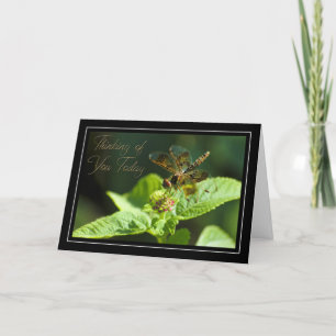 Pensamiento en usted tarjeta de la libélula