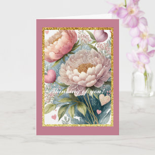 Pensamiento Floral para Ti, Tarjeta Doblada de 5"