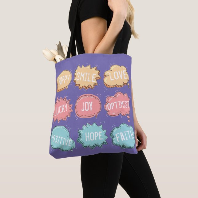 Pensamiento positivo Bolsa de Tote - Personalizabl (Detalle)