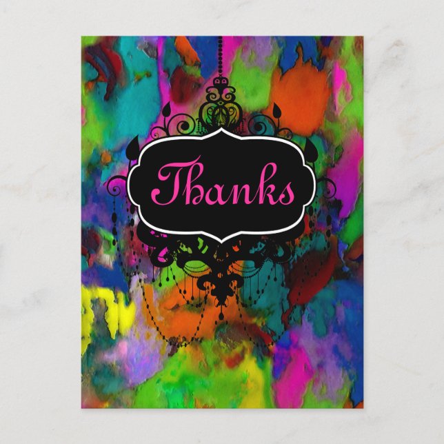 Pensamientos de colores ~ Postcard / Invitaciones (Anverso)