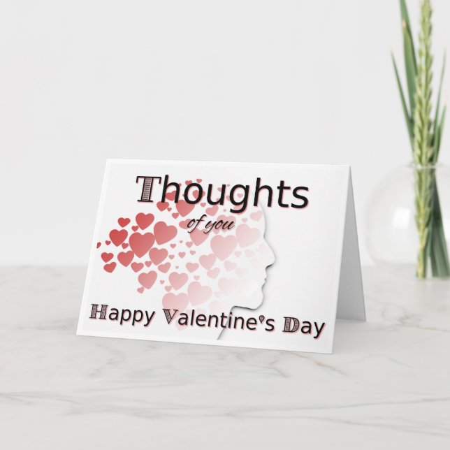 Pensamientos de su tarjeta El día de San Valentín (Anverso)