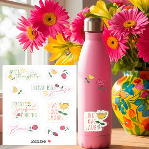 Pensamientos felices modernos Pegatinas de vinilo 